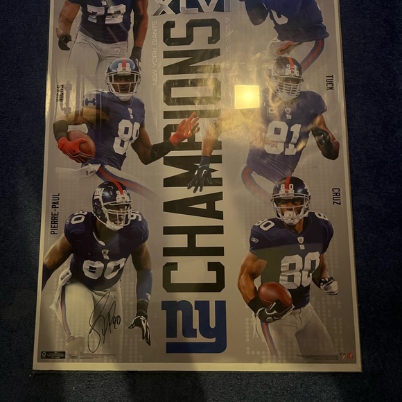Jason Pierre-Paul autographed picture Giants poster - Picture 2 of 4